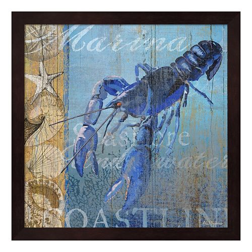 Metaverse Art Lobster & Sea Framed Wall Art