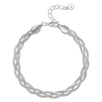 LC Lauren Conrad Braided Herringbone Chain Bracelet