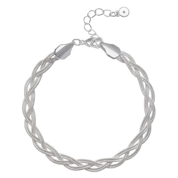 Lauren's Hope Men's Everett Cedar Inlay Curb Chain Interchangeable Medical ID Bracelet in Silver Tone Stainless Steel