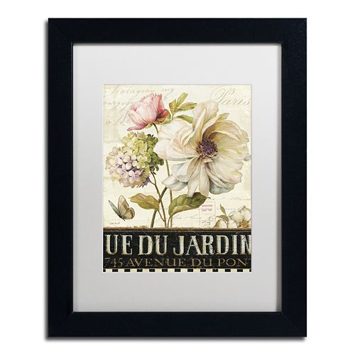 Trademark Fine Art Marche de Fleurs II Black Framed Wall Art