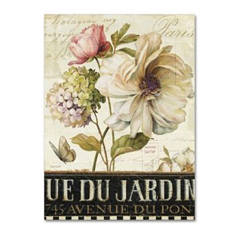 Trademark Fine Art Marche de Fleurs Bottom Text Canvas Wall Art