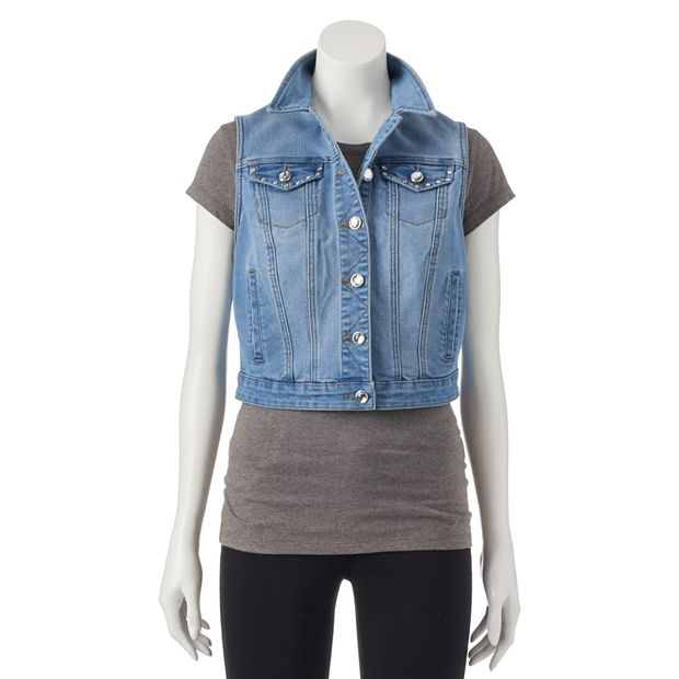 Juniors jean outlet vest