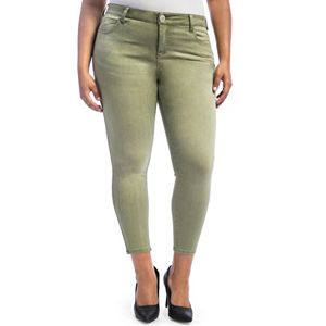 Juniors' Plus Size Crave Colored Ankle Skinny Jeans