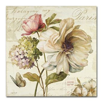Trademark Fine Art Square Marche de Fleurs Canvas Wall Art