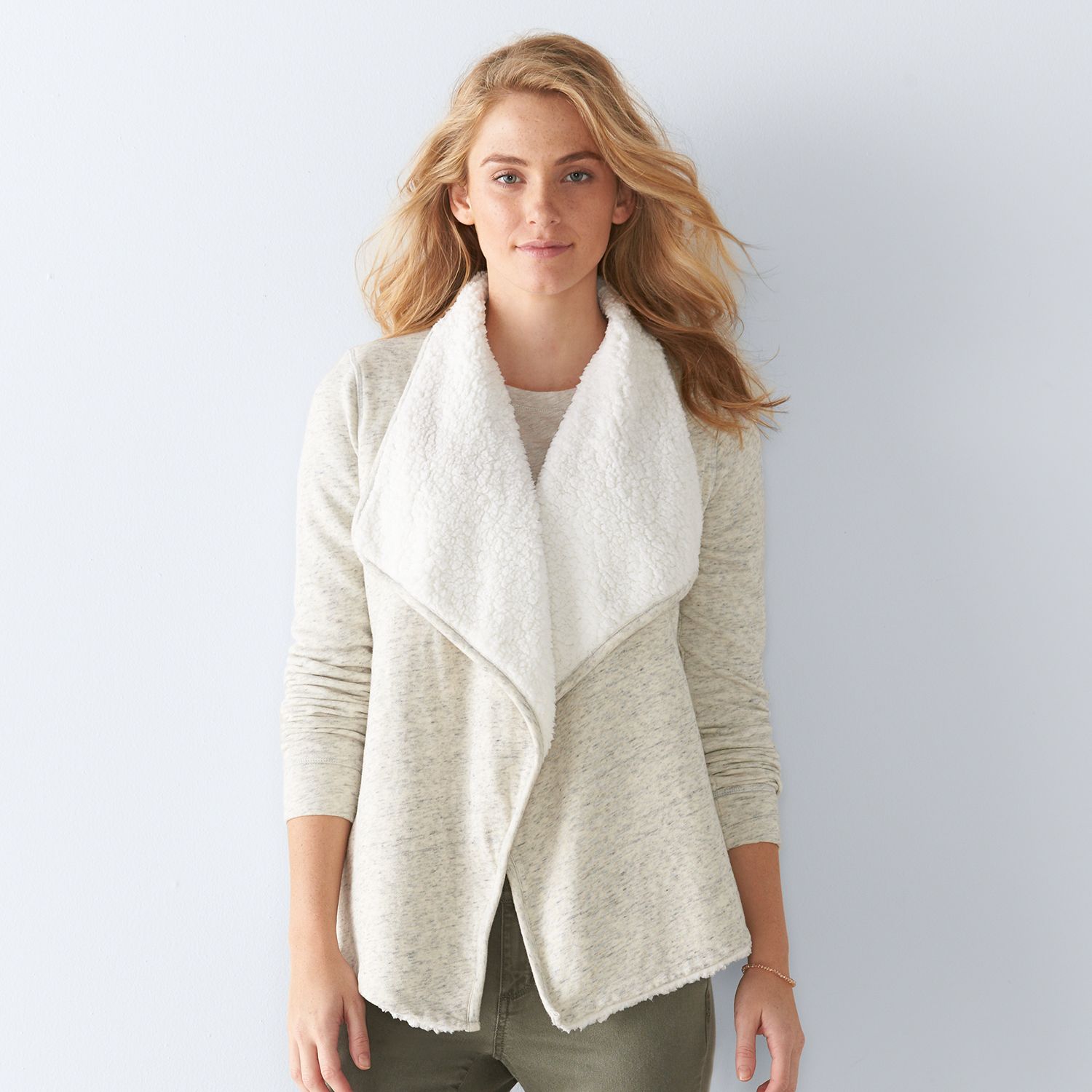 sherpa cardigan kohl's