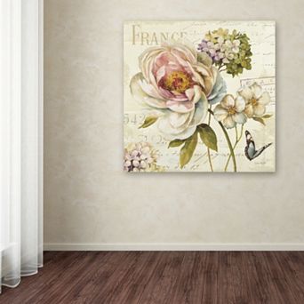 Trademark Fine Art Square Marche de Fleurs Canvas Wall Art