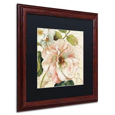 Trademark Fine Art Les Jardin II Black Matted Framed Wall Art