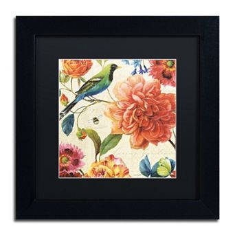 Trademark Fine Art Rainbow Garden II Black Framed Wall Art