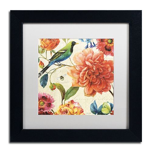 Trademark Fine Art Rainbow Garden II Black Framed Wall Art