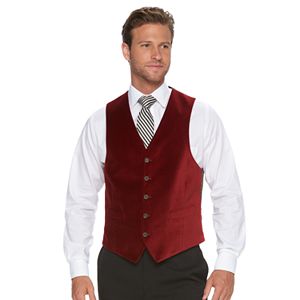 Men's Chaps Classic-Fit Red Velvet Vest