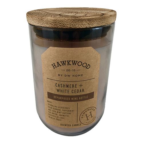 Hawkwood 13.9oz. Cashmere & White Cedar Wine Candle Jar