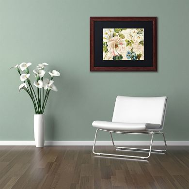 Trademark Fine Art Les Jardin I Wood Finish Framed Wall Art