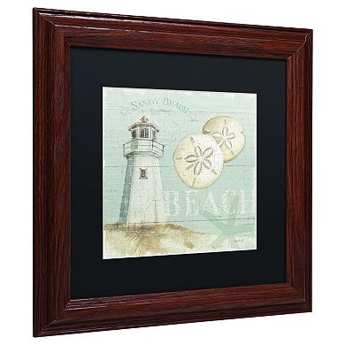 Trademark Fine Art Beach House I Wood Finish Framed Wall Art