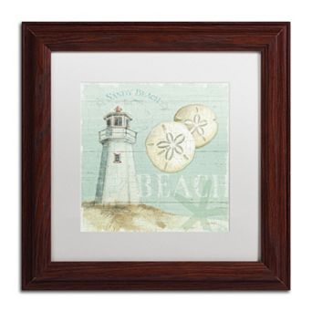 Trademark Fine Art Beach House I Wood Finish Framed Wall Art