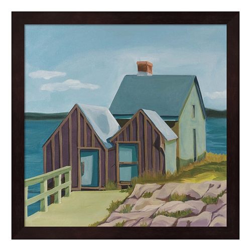 Metaverse Art Willard Beach Framed Wall Art