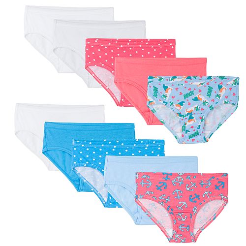 Girls 414 Fruit of the Loom 9pk. Signature Cotton Hipster Panties