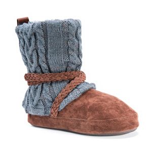 MUK LUKS Women's Judie Sweater Knit Boot Slippers
