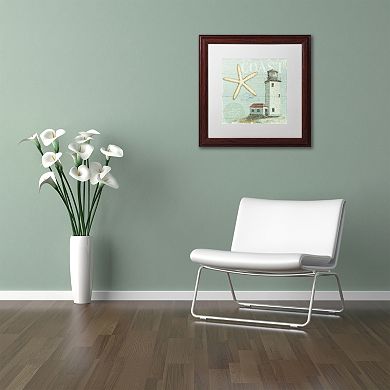 Trademark Fine Art Beach House II Wood Finish Framed Wall Art