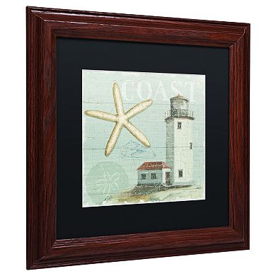 Trademark Fine Art Beach House II Wood Finish Framed Wall Art