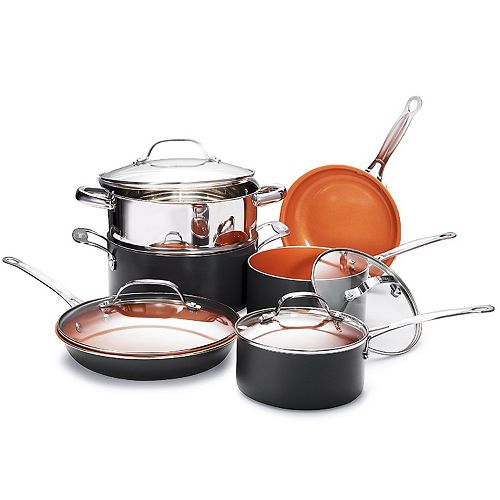 Gotham Steel 10-pc. Nonstick Titanium & Ceramic Cookware Set As Seen on TV