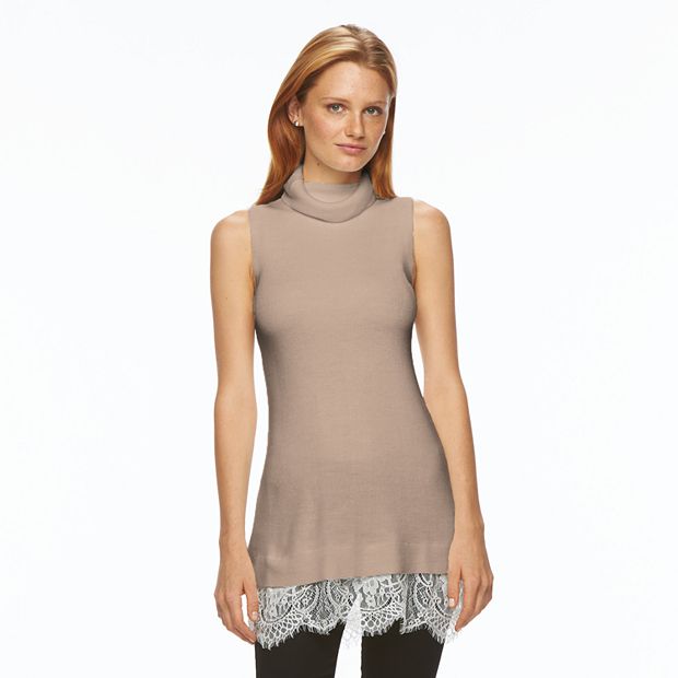 Women's Apt. 9® Sleeveless Turtleneck Tunic Sweater