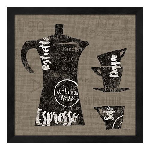 Metaverse Art Linen Coffee I Framed Wall Art