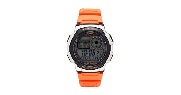 Casio Men's World Time Digital Chronograph Watch - AE1000W-4BVCF