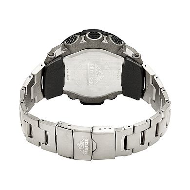 Casio Men's PRO TREK Triple Sensor Titanium Digital Atomic Solar Watch - PRW3500T-7CR