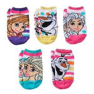 Disney's Frozen Anna, Elsa & Olaf Girls 4-16 5-pk. No-Show Socks