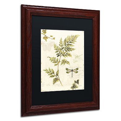 Trademark Fine Art Ivies and Ferns III Wood Finish Framed Wall Art