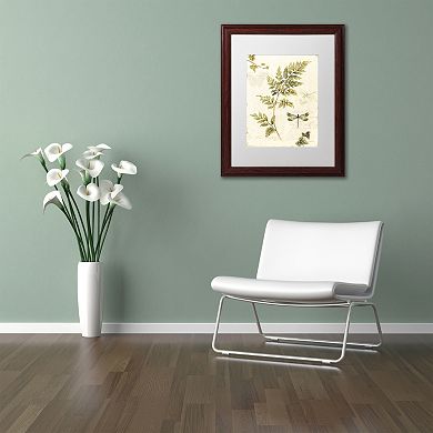 Trademark Fine Art Ivies and Ferns III Wood Finish Framed Wall Art