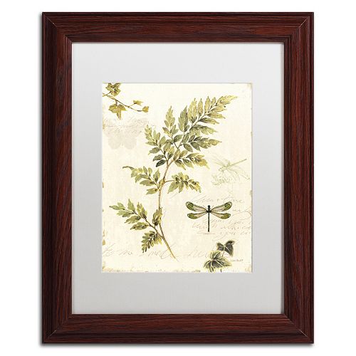 Trademark Fine Art Ivies and Ferns III Wood Finish Framed Wall Art