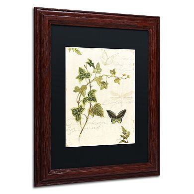 Trademark Fine Art Ivies and Ferns IV Wood Finish Framed Wall Art