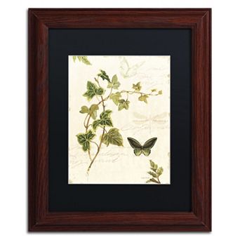 Trademark Fine Art Ivies and Ferns IV Wood Finish Framed Wall Art