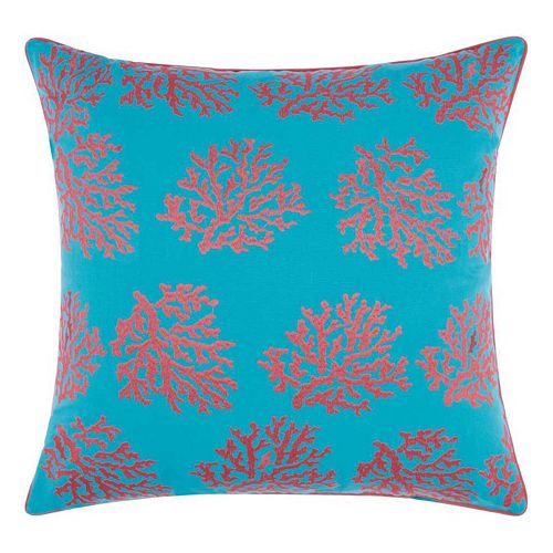 Mina Victory Corals Indoor / Outdoor Throw Pillow