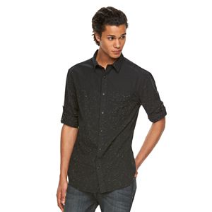 Big & Tall Rock & Republic Colorblock Button-Front Shirt