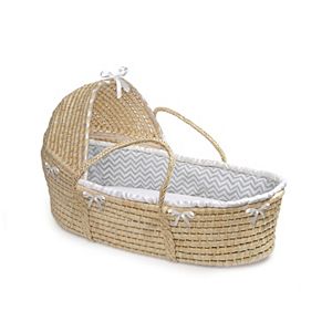 Badger Basket Hooded Chevron Moses Basket