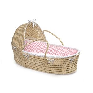 Badger Basket Hooded Chevron Moses Basket