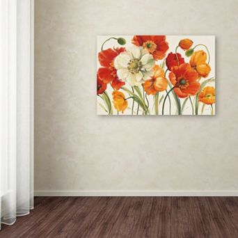 Trademark Fine Art Poppies Melody I Canvas Wall Art
