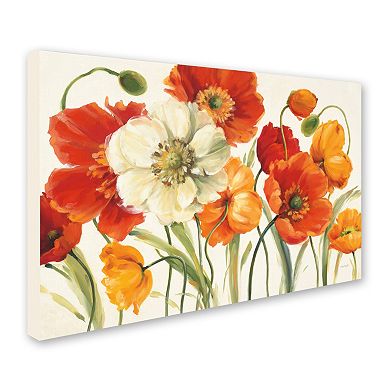 Trademark Fine Art Poppies Melody I Canvas Wall Art