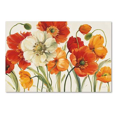 Trademark Fine Art Poppies Melody I Canvas Wall Art