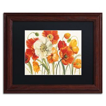 Trademark Fine Art Poppies Melody I Framed Wall Art