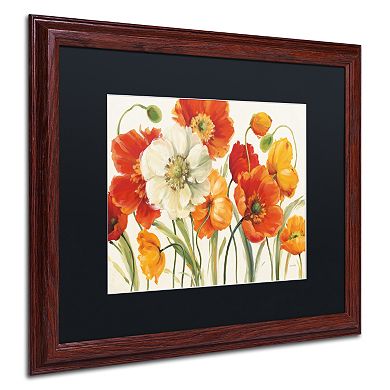 Trademark Fine Art Poppies Melody I Framed Wall Art