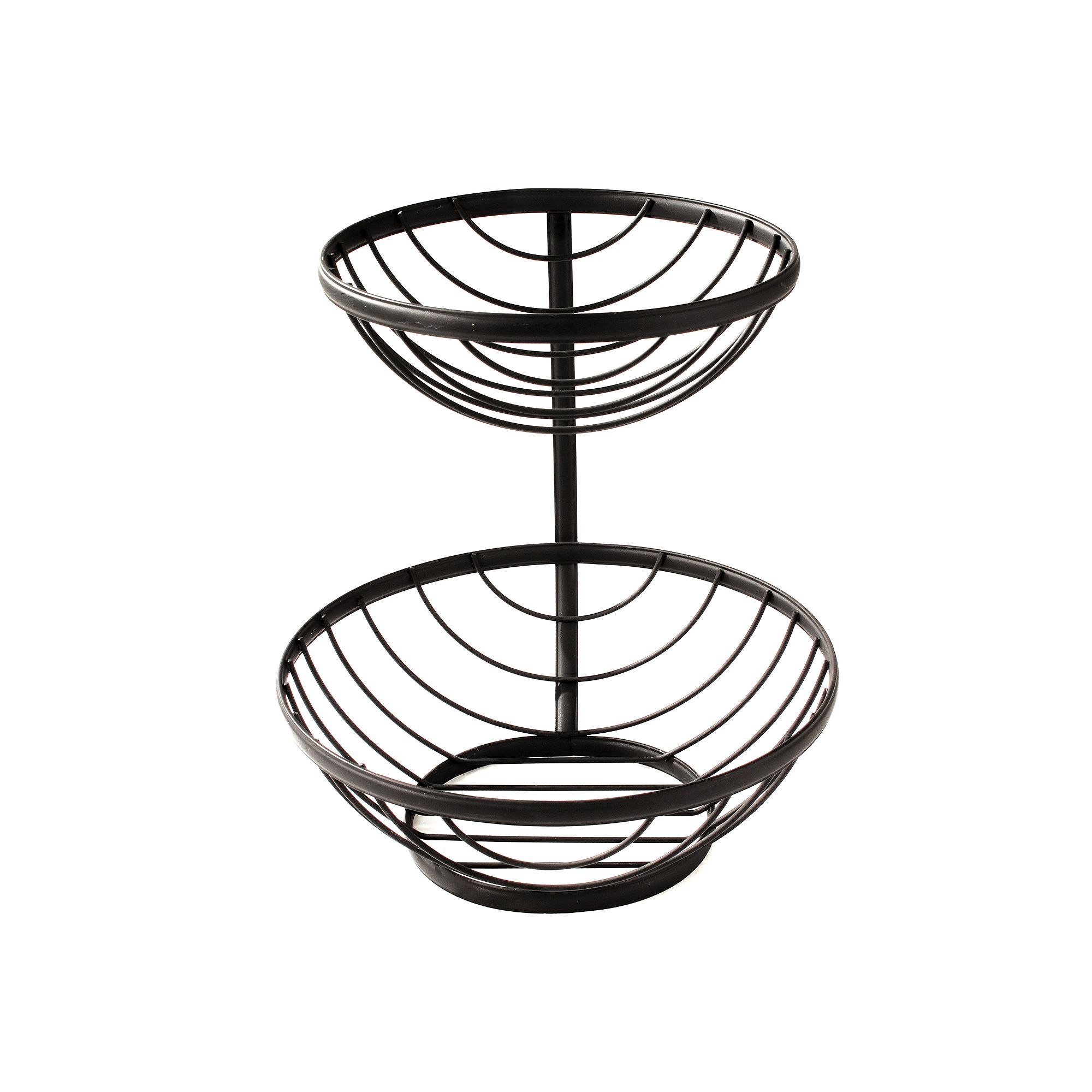 Spectrum Ashley 2-Tier Basket, Black