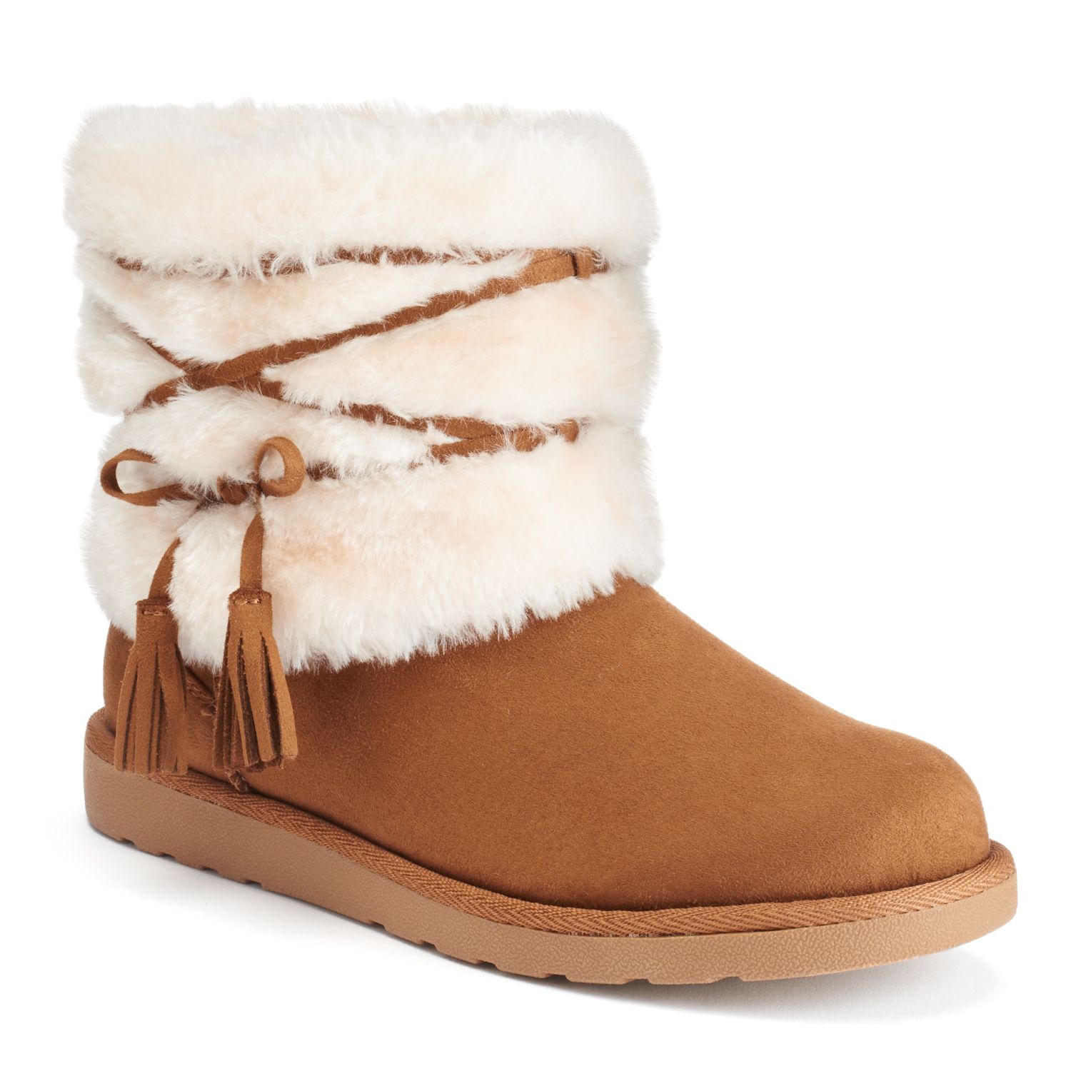 fold over boots with fur