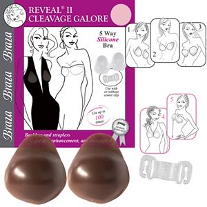 Braza Bra: Reveal 2 Cleavage Galore Silicone Strapless Backless Adhesive Push Up Bra 7840