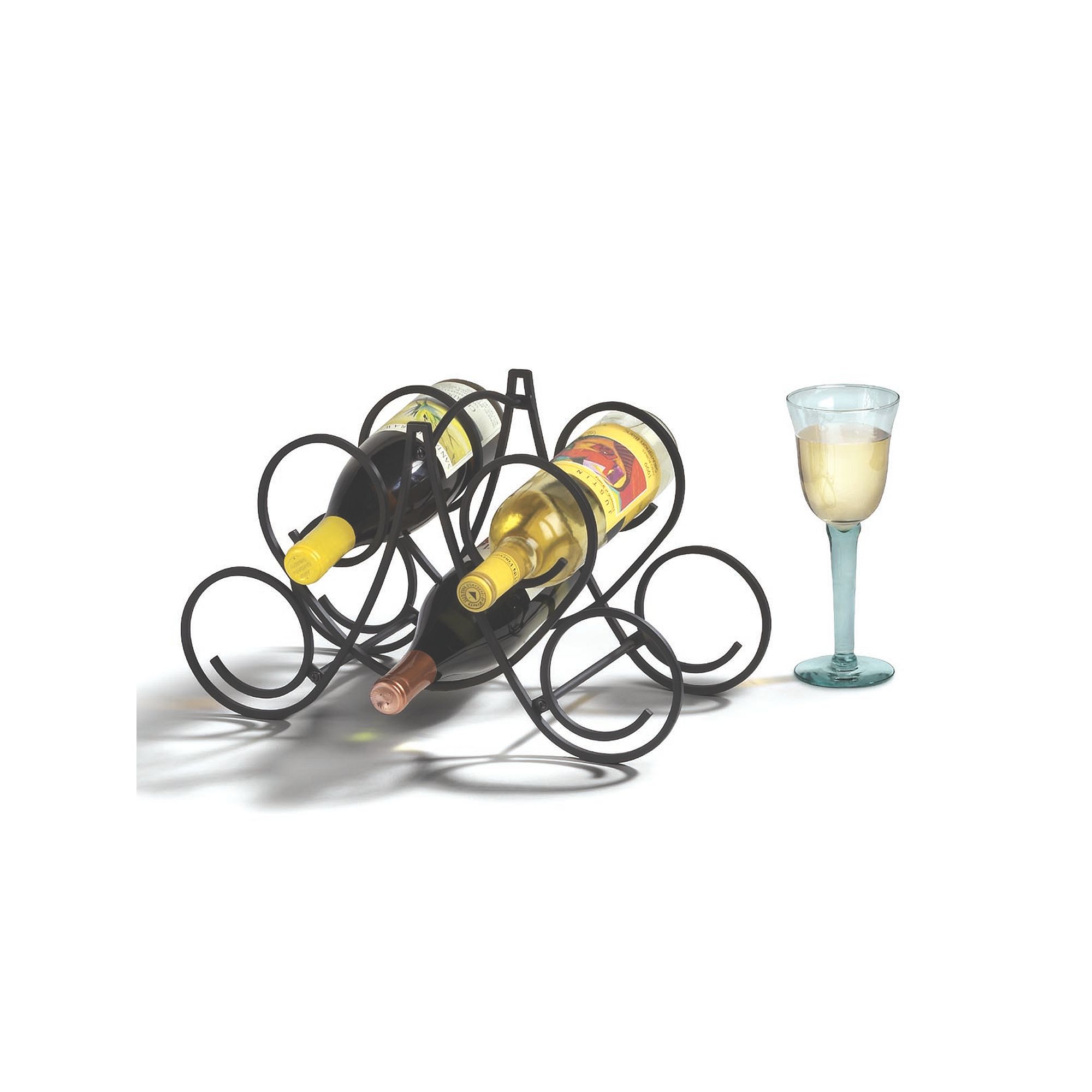 Spectrum Bordeaux 5-Bottle Wine Rack, Black