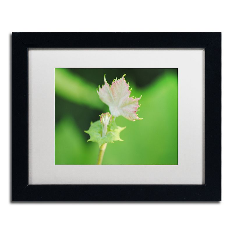 Trademark Fine Art Beginning Black Framed Wall Art, White, 16X20