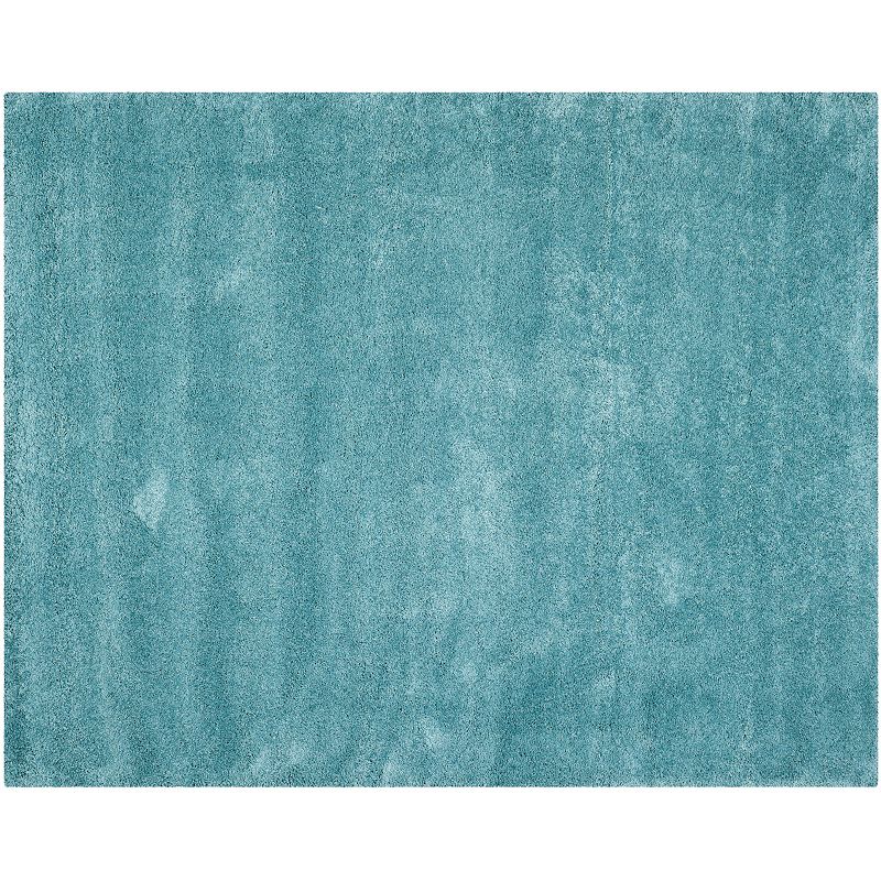 SAFAVIEH Milan Harlow Solid Plush Shag Area Rug  Aqua Blue  6  x 9