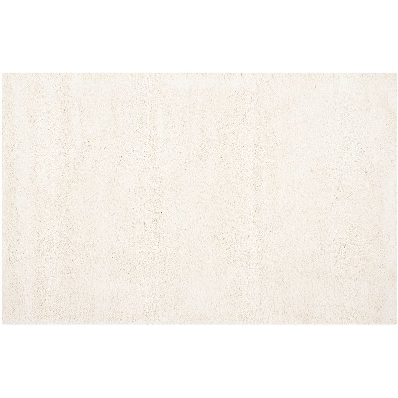 SAFAVIEH Milan Harlow Solid Plush Shag Runner Rug  Ivory  2  x 8